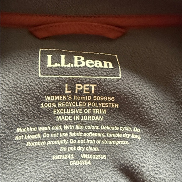 L.L. Bean Women's Fleece Jacket - Rust and Gray - size Large Pet - Picture 3 of 4